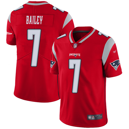 New England Patriots Football #7 Inverted Legend Limited Red Men Jake Bailey NFL Jersey